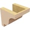Ekena Millwork 5"W x 5"D x 5"H Wide Newport Rough Cedar Woodgrain TimberThane Corbel, Primed Tan CORUR05X05X05NEWRCPR - alternate 5